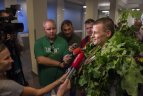 Boksininkų sutiktuvės Vilniaus oro uoste.