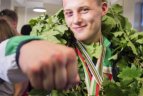 Boksininkų sutiktuvės Vilniaus oro uoste.