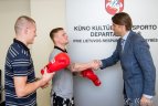Europos čempionate medalius iškovoję boksininkai pasveikinti KKSD.
