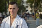 Karate klubo "Budora" auklėtiniai Vilniaus centre.