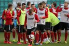 Lietuvos futbolo rinktinės treniruotė Taline prieš rungtynes su estais