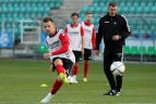 Lietuvos futbolo rinktinės treniruotė Taline prieš rungtynes su estais