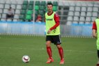 Lietuvos futbolo rinktinės treniruotė Taline prieš rungtynes su estais