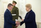 Apdovanojimų ceremonija prezidentūroje.