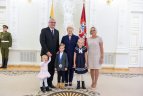 Lietuvos vyrų krepšinio rinktinės pagerbimas Prezidentūroje.