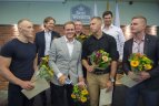Europos žaidynių prizininkų pagerbimas.