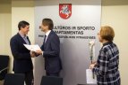 2015 m. pasaulio kariškių sporto žaidynių prizininkų pagerbimas.