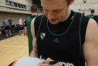 Kauno "Žalgirio" krepšininkų treniruotė su regbio kamuoliais