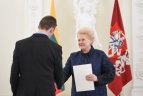 Iškilmių akimirka.