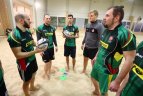 Žurnalistai žaidė regbį su Lietuvos rinktinės nariais