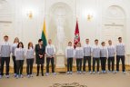 2018 02 01. Prezidentūroje – Lietuvos sportininkų palydos į Pjongčango olimpines žaidynes.