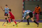 Vaikų žolės riedulio lygos U12 finalinės varžybų momentas