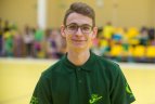 Vaikų žolės riedulio lygos U12 finalinės varžybų momentas