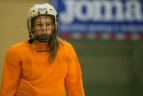 Vaikų žolės riedulio lygos U12 finalinės varžybų momentas