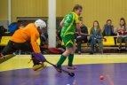 Vaikų žolės riedulio lygos U12 finalinės varžybų momentas