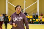 Vaikų žolės riedulio lygos U12 finalinės varžybų momentas