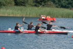 Lietuvos baidarių ir kanojų irklavimo čempionato akimirka.