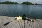 Lietuvos baidarių ir kanojų irklavimo čempionato akimirka.