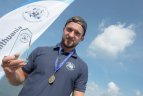 Lietuvos baidarių ir kanojų irklavimo čempionato akimirka.