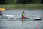 Lietuvos baidarių ir kanojų irklavimoirklavimo čempionato akimirka.