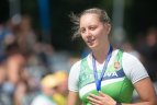 Lietuvos baidarių ir kanojų irklavimoirklavimo čempionato akimirka.