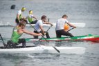 Lietuvos baidarių ir kanojų irklavimoirklavimo čempionato akimirka.
