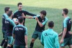 Portugalijos futbolo rinktinės treniruotė LFF stadione Vilniuje.