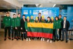 Lietuvos sportininkų palydėtuvės į trečiąsias jaunimo žiemos olimpines žaidynes Lozanoje.