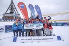 A. Vasiljevas ir M. Malinauskas Europos sniego tinklinio turo etape Italijoje