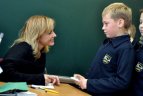 Bėgikė Ž. Balčiūnaitė per Mokytojų dieną buvo tapusi mokytoja.