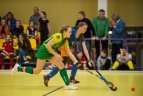 Vaikų žolės riedulio lygos U12 finalinės varžybų momentas