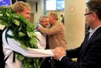 Singapūras 2010. Sutikimas Vilniaus oro uoste.