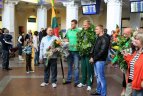 Singapūras 2010. Sutikimas Vilniaus oro uoste.
