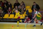 Vaikų žolės riedulio lygos U12 finalinės varžybų momentas