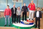 Lietuvos jaunučių imtynių  čempionatas. Nugalėtojų pakyla.