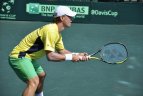 Daviso taurė. PAR - Lietuva. Rikas de Voestas - Ričardas Berankis 2:6, 4:6, 7:5, 5:7.
