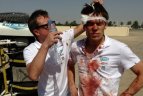 Lietuvių startą „Abu Dhabi Desert Challenge“ maratone apkartino kruvina avarija.