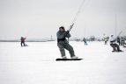 Nidoje surengtas pirmasis Lietuvos jėgos aitvarų žiemos čempionato etapas
