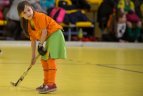 Vaikų žolės riedulio lygos U12 finalinės varžybų momentas