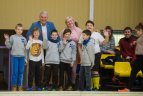 Vaikų žolės riedulio lygos U12 finalinės varžybų momentas
