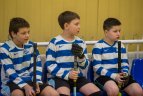 Vaikų žolės riedulio lygos U12 finalinės varžybų momentas