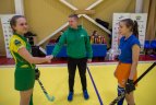 Vaikų žolės riedulio lygos U12 finalinės varžybų momentas
