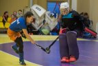 Vaikų žolės riedulio lygos U12 finalinės varžybų momentas