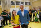 Vaikų žolės riedulio lygos U12 finalinės varžybų momentas