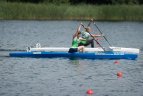 Lietuvos baidarių ir kanojų irklavimoirklavimo čempionato akimirka.