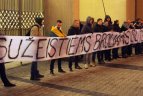 Po rungtynių "Žalgirio" aistruoliai patraukė į ukrainiečių palaikymo akciją