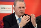 TOK prezidento Jacques Rogges spaudos konferencija.