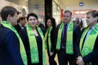 Olimpinės aprangos pristatymas.