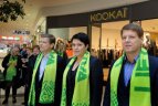 Olimpinės aprangos pristatymas.