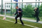 Naujas mokyklos stadionas Fabijoniškėse.